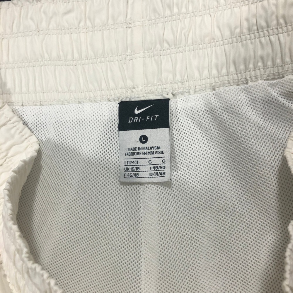 Nike Athletic Shorts White Pink Stripe Drawstring Lightweight Casual Size Medium - Picture 7 of 7